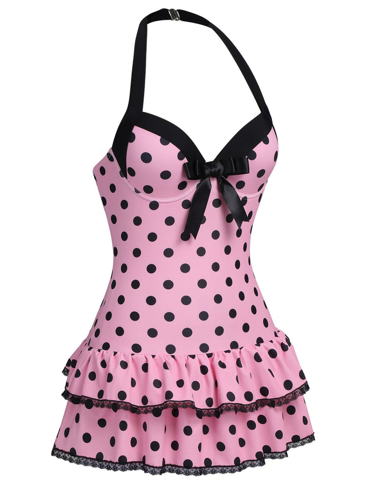 Polka Dots Hater Swimsuit, classic vintage style summer beach collection