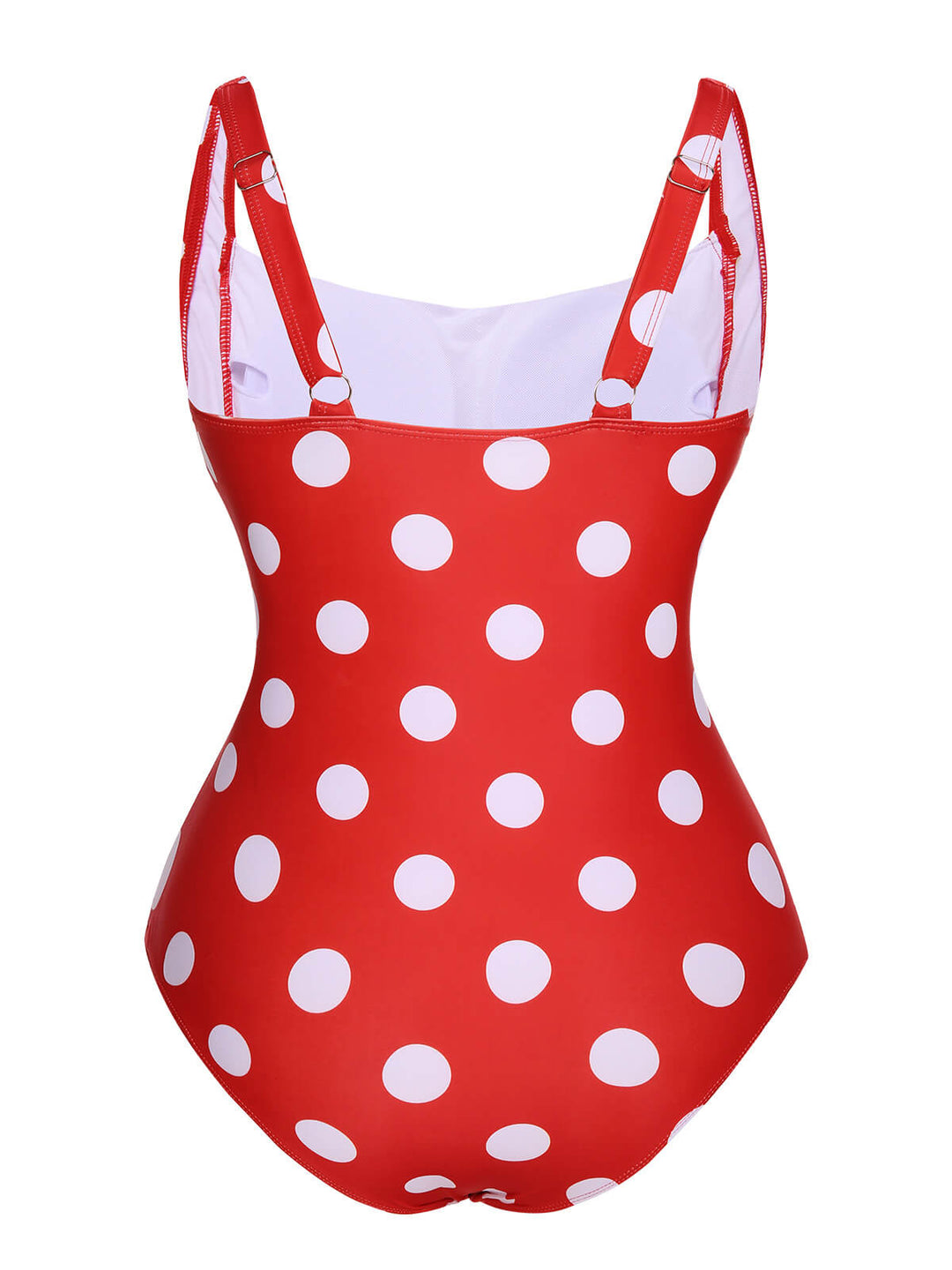 1940s Polka Dots Wrinkle Strap Swimsuit, vintage swimsuit, pin-up swimwear - perfect for women who love vintage and retro fashion
