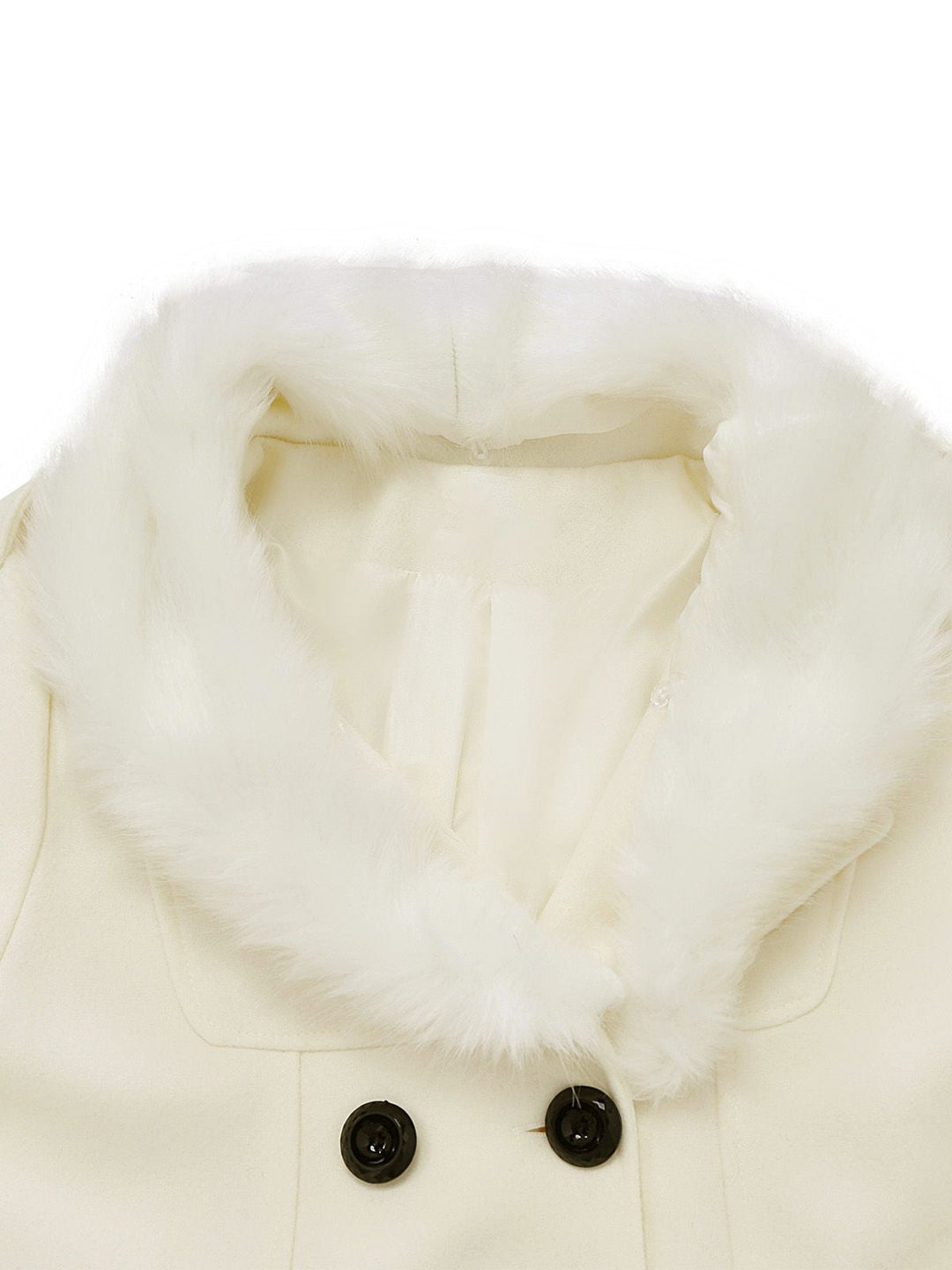 1940s Removable Faux-Fur Collar Buttons Coat - vintage fashion, style