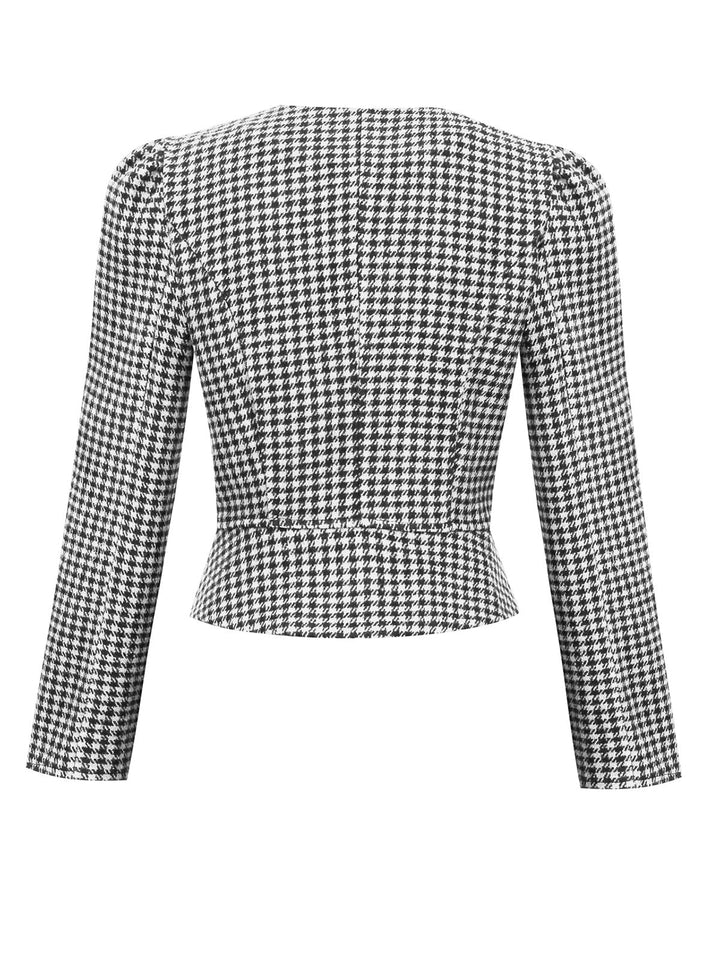 1940s Plaid Button Fitted Blazer: timeless style reimagined