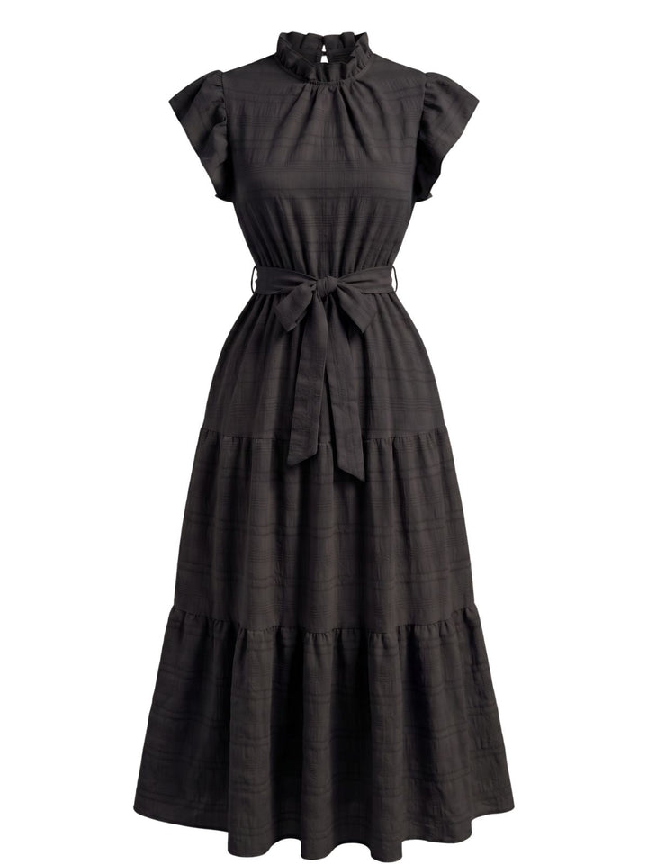 Yellow 1940s Ruffle Vintage Classic Dress