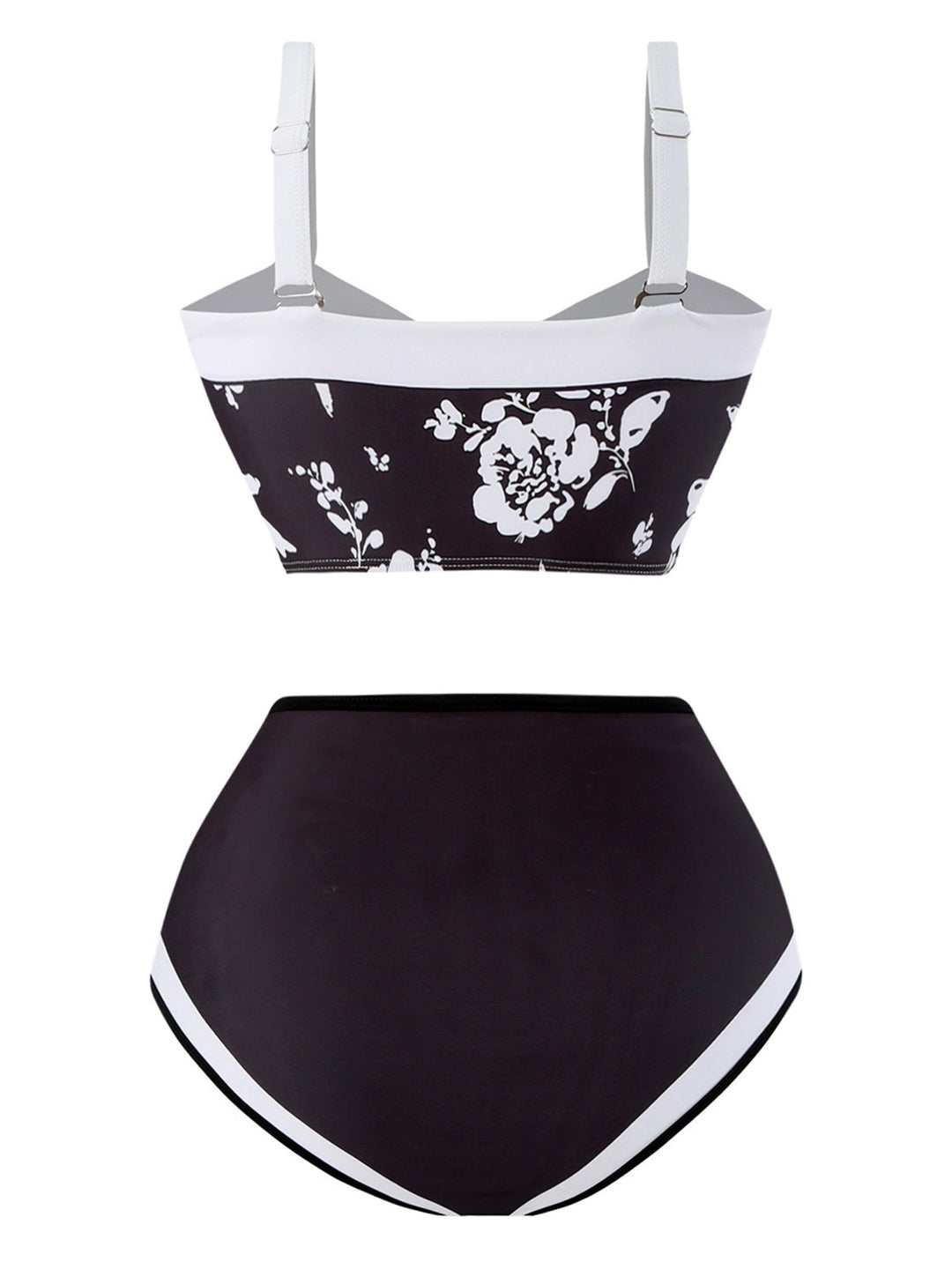 1940s Silhouette Plants Wide Straps Bikini: 1940s Riviera elegance, reimagined for her