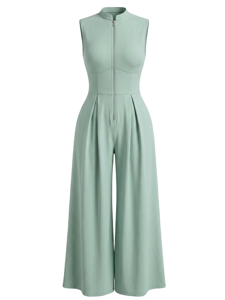 Green 1940s Vintage Retro Jumpsuit 3