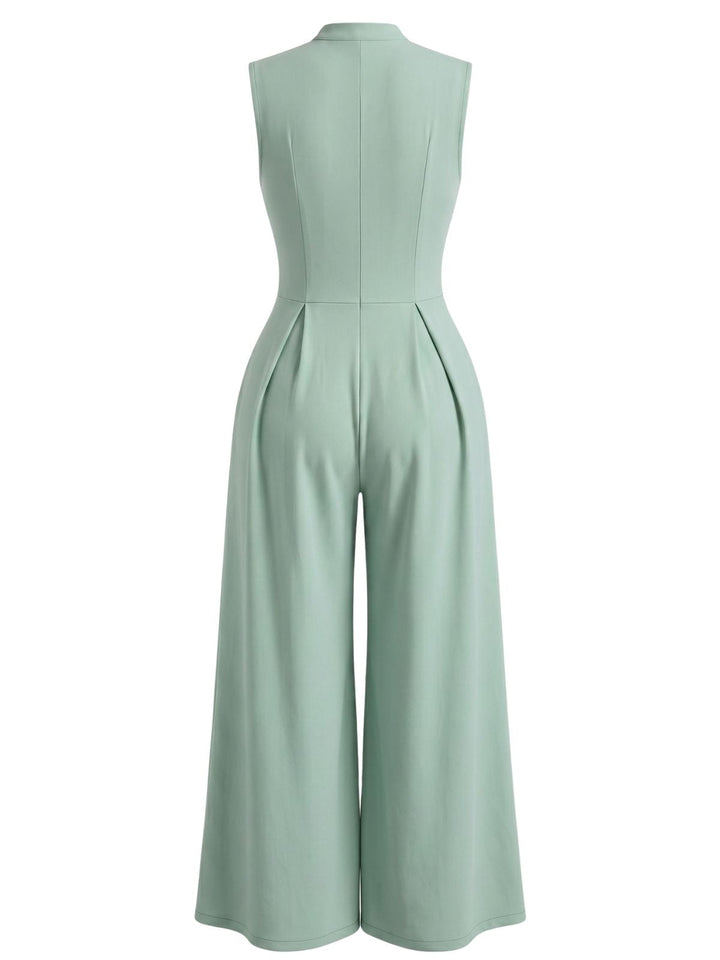Green 1940s Vintage Retro Jumpsuit 4