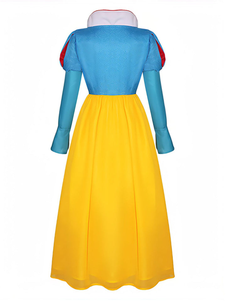 This 1940s Snow White Style Mesh Patchwork Dress wraps her in 1940s elegance, one twirl at a time
