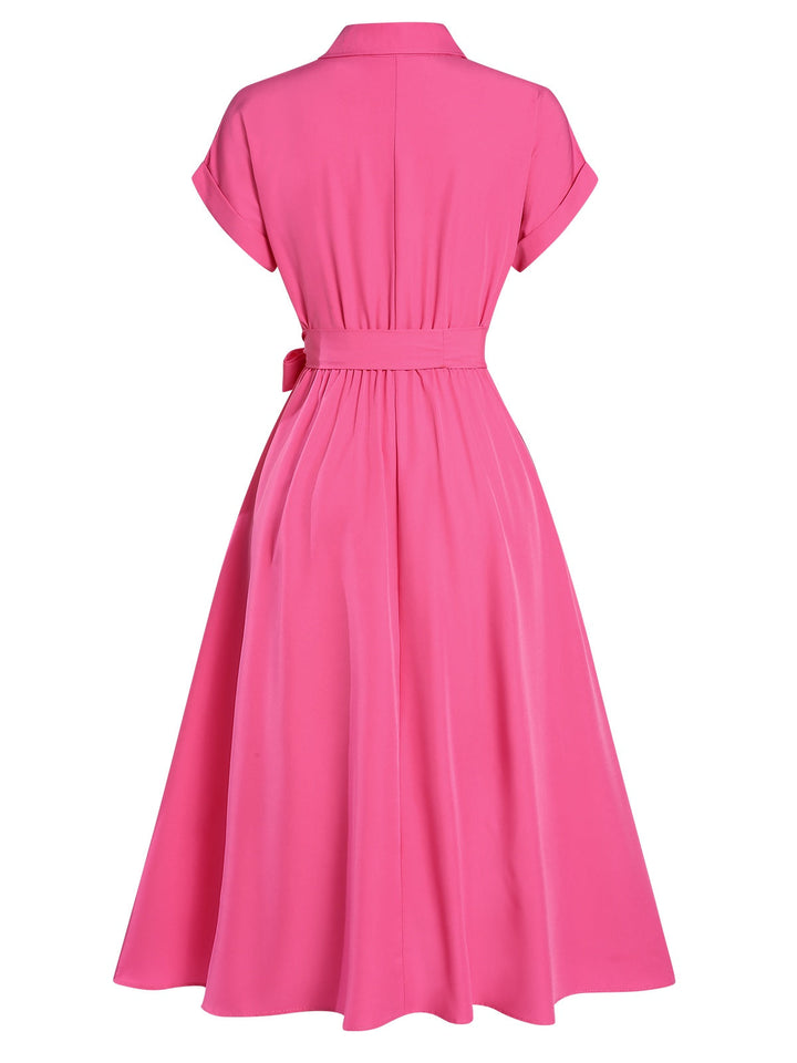 1940s Solid Cap Sleeves Buttoned | 1940s | vintage dress, retro fashion