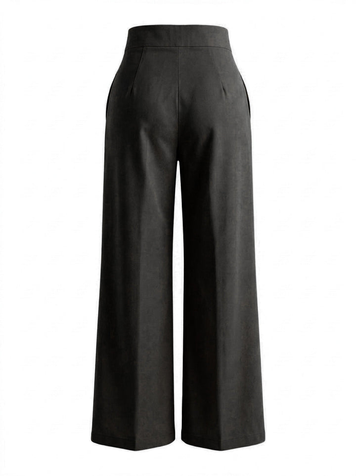 1940s Solid Crisscross Wide-Leg Pants - vintage fashion, retro style for vintage lovers