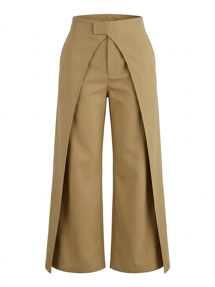 1940s Solid Crisscross Wide-Leg Pants - vintage fashion, retro style for vintage lovers