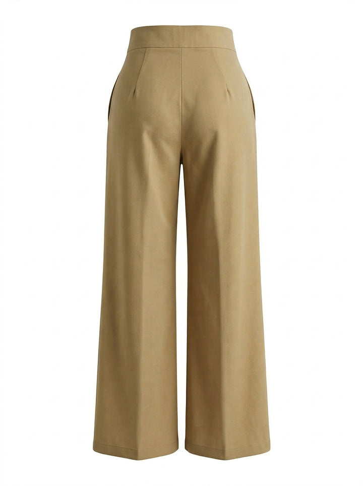 1940s Solid Crisscross Wide-Leg Pants - vintage fashion, retro style for vintage lovers