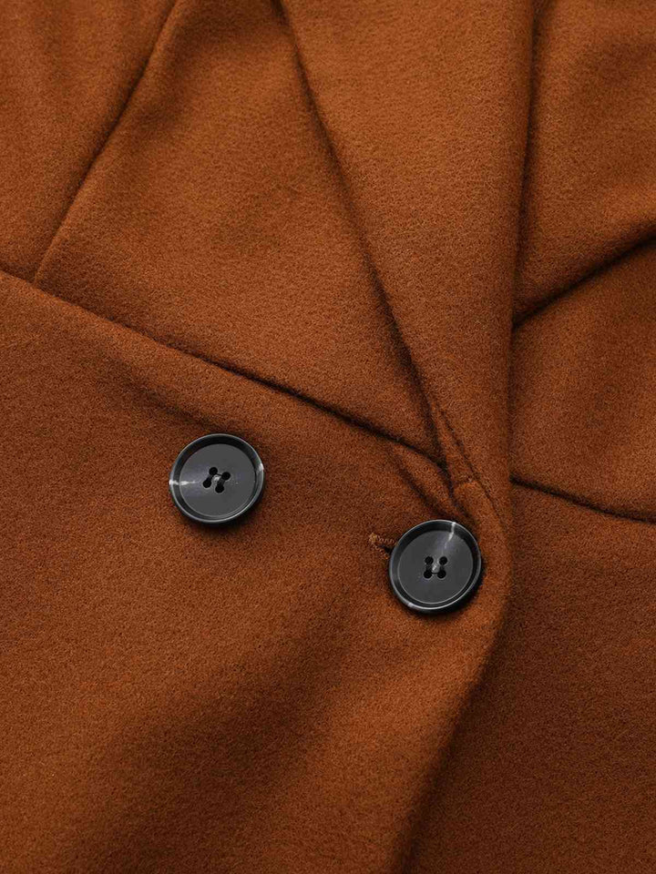 1940s Solid Faux Wool Wide Lapel Swing Coat - vintage fashion, style