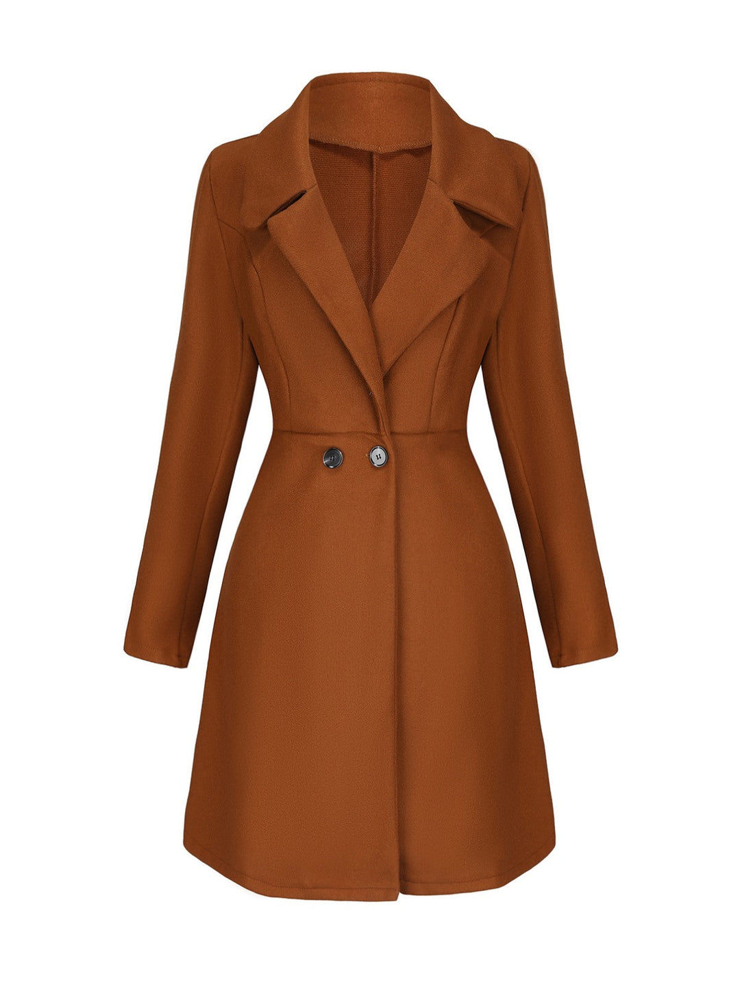 1940s Solid Faux Wool Wide Lapel Swing Coat - vintage fashion, style