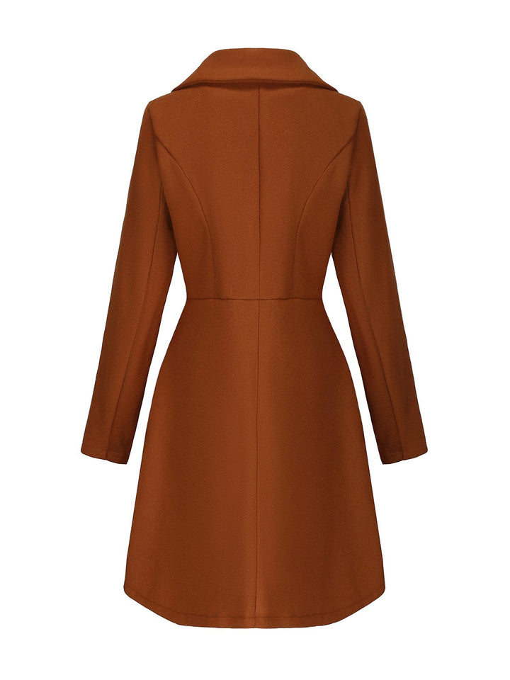 1940s Solid Faux Wool Wide Lapel Swing Coat - vintage fashion, style