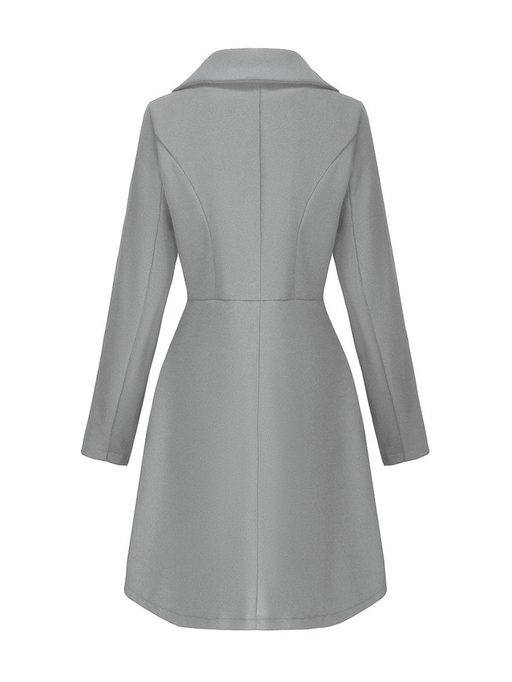1940s Solid Faux Wool Wide Lapel Swing Coat - vintage fashion, style