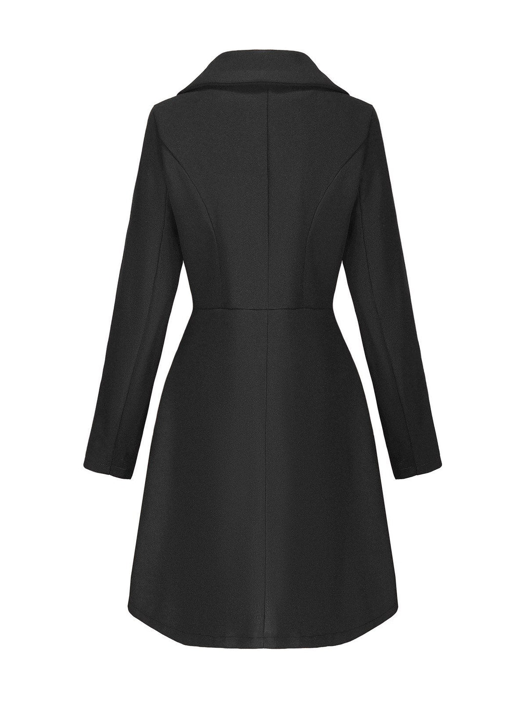 1940s Solid Faux Wool Wide Lapel Swing Coat - vintage fashion, style