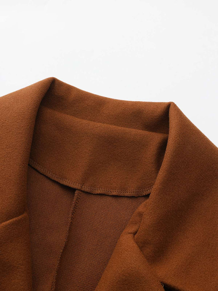 1940s Solid Faux Wool Wide Lapel Swing Coat - vintage fashion, style