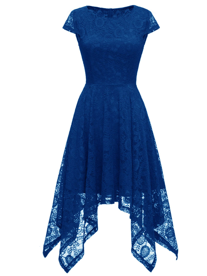This 1940s Solid Irregular Hem Dress wraps her in 1940s elegance, one twirl at a time