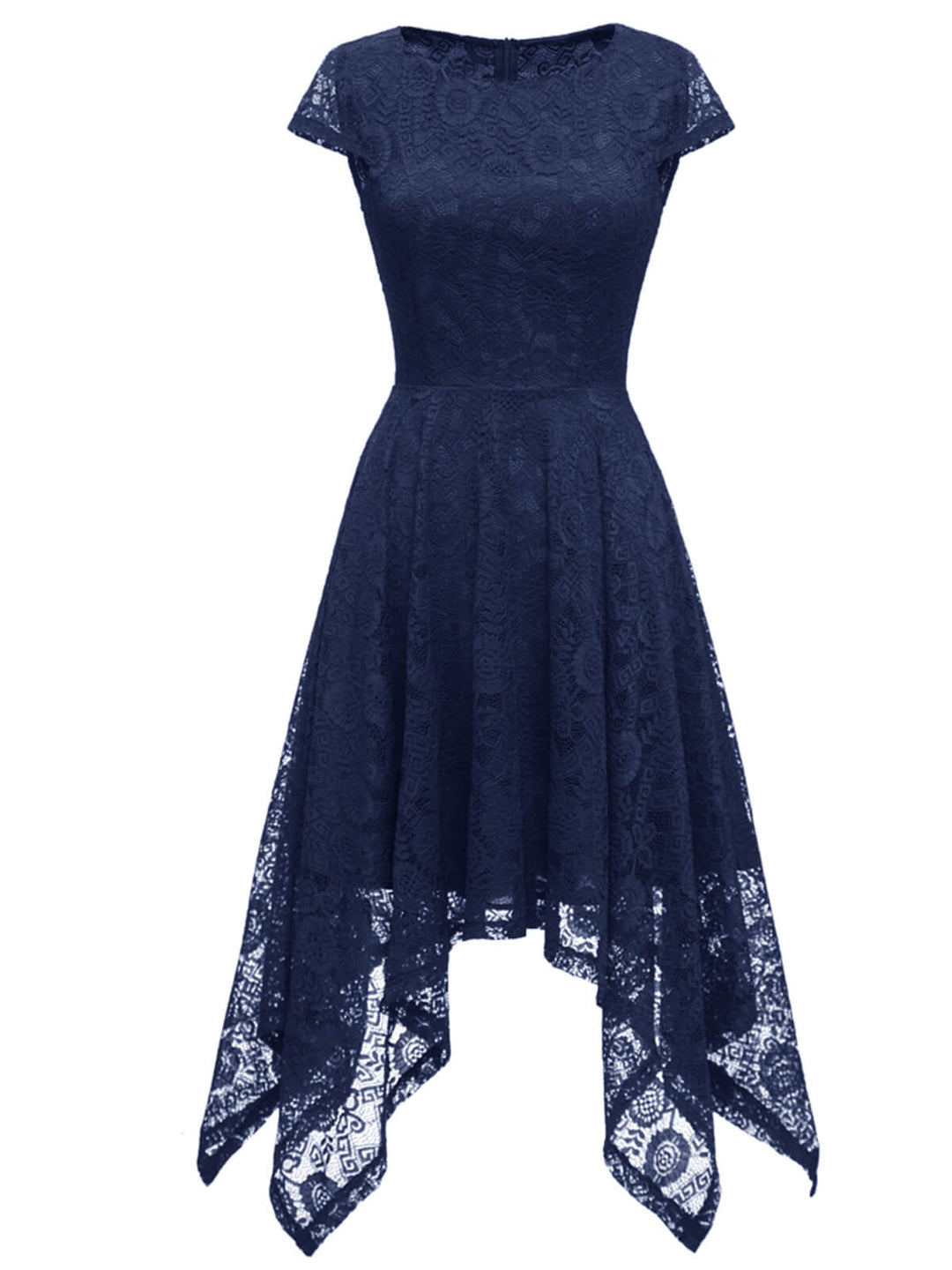 She slips into this 1940s Solid Irregular Hem Dress and suddenly it&