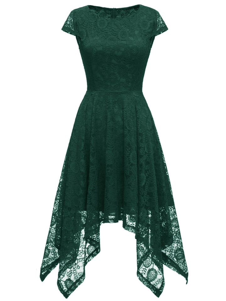 1940s Solid Irregular Hem Dress — the kind of 1940s dress that makes strangers smile