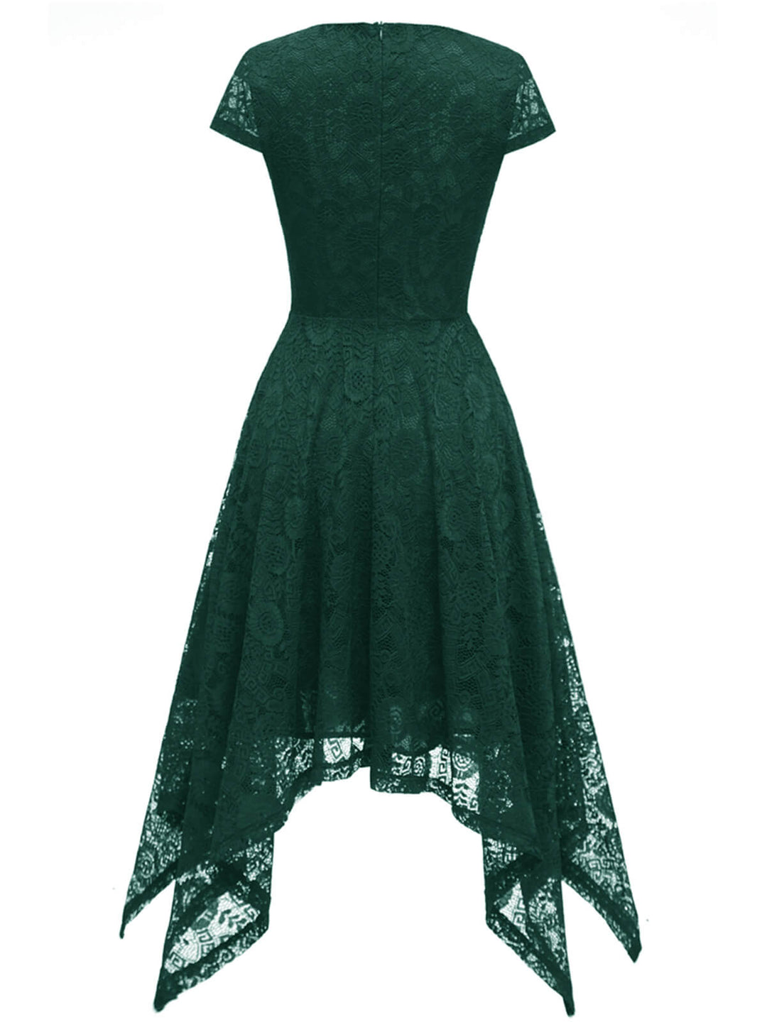 1940s Solid Irregular Hem Dress — a 1940s silhouette that turns sidewalks into runways