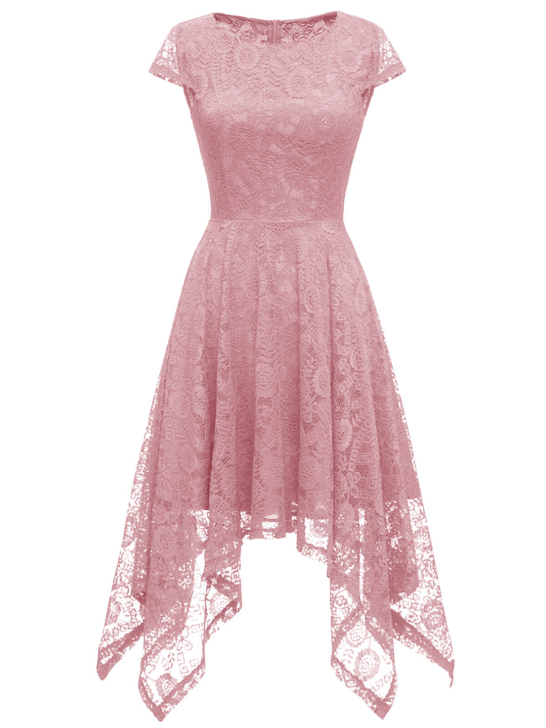 1940s Solid Irregular Hem Dress: where 1940s romance meets her modern spirit