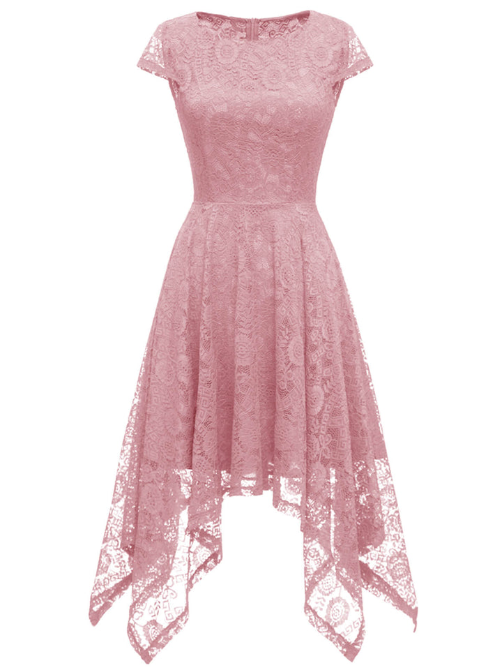 1940s Solid Irregular Hem Dress: where 1940s romance meets her modern spirit