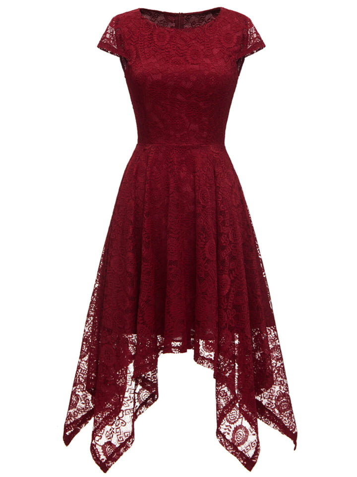1940s Solid Irregular Hem Dress — the kind of 1940s dress that makes strangers smile
