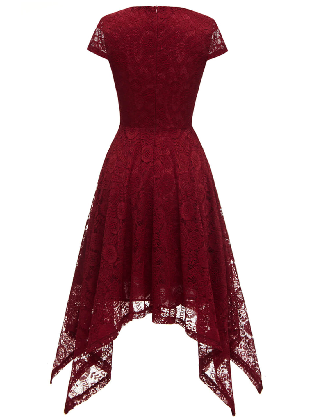 She slips into this 1940s Solid Irregular Hem Dress and suddenly it&