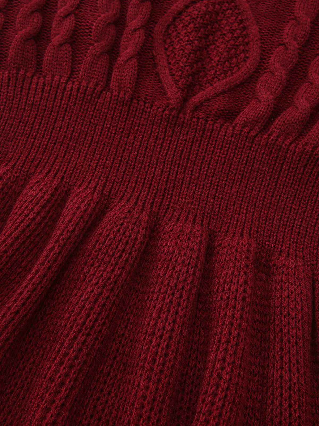 1940s Solid Knitted Lantern Sleeve Sweater Dress - vintage dress, retro fashion