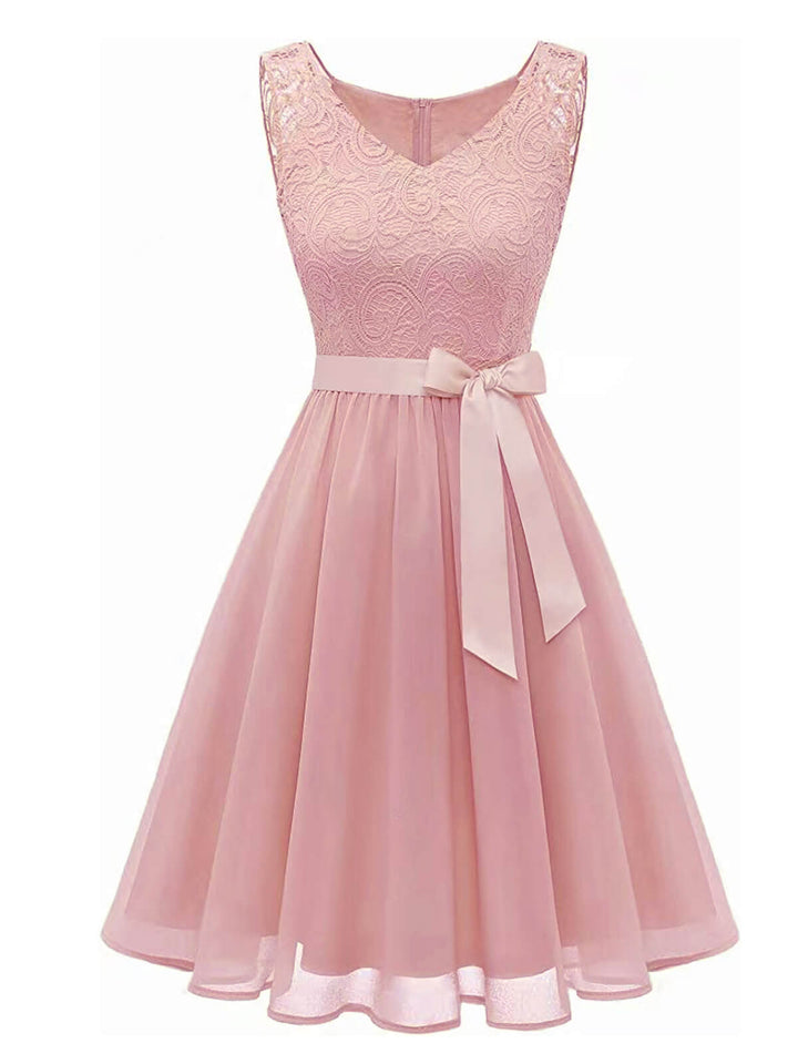1940s Solid Lace Chiffon Patchwork Dress — the kind of 1940s dress that makes strangers smile