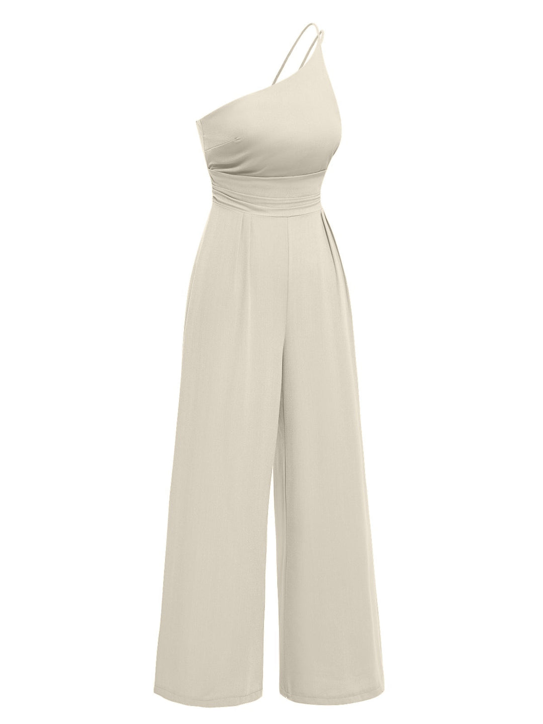 1940s Solid OneShoulder Suspender Loose | 1940s | vintage romper, retro jumpsuit