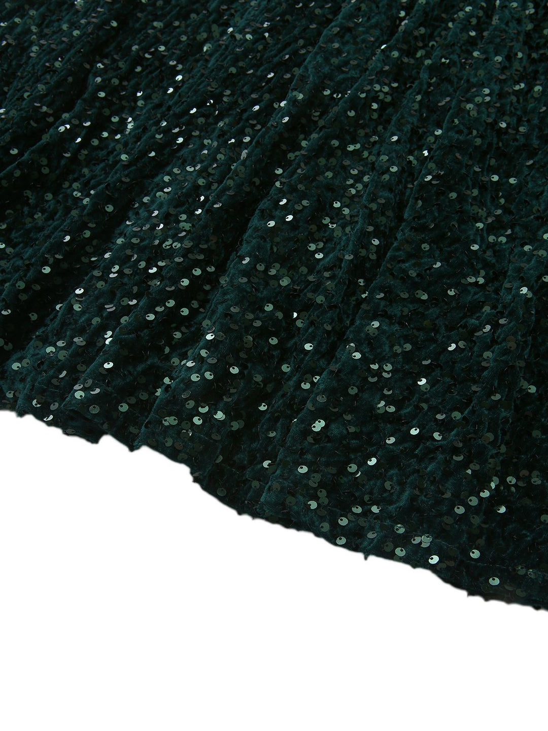 Dark 1940s Solid Sequins Long Sleeve Maxi Dress - vintage dress, retro fashion