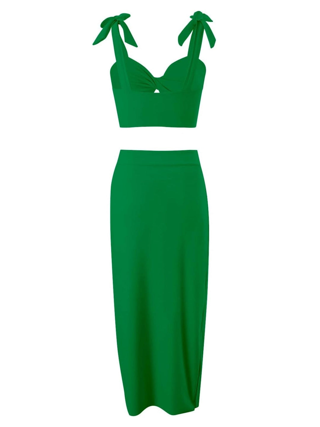 1940s Solid Shoulder Tie Hollow Swimsuit &amp; Cove-Up: 1940s Riviera elegance, reimagined for her