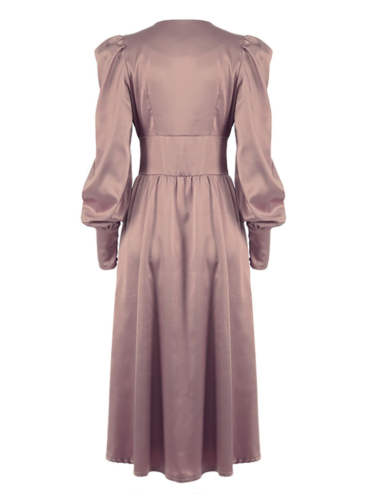 1940s Solid Silk Buttoned Tea | 1940s | vintage dress, retro fashion