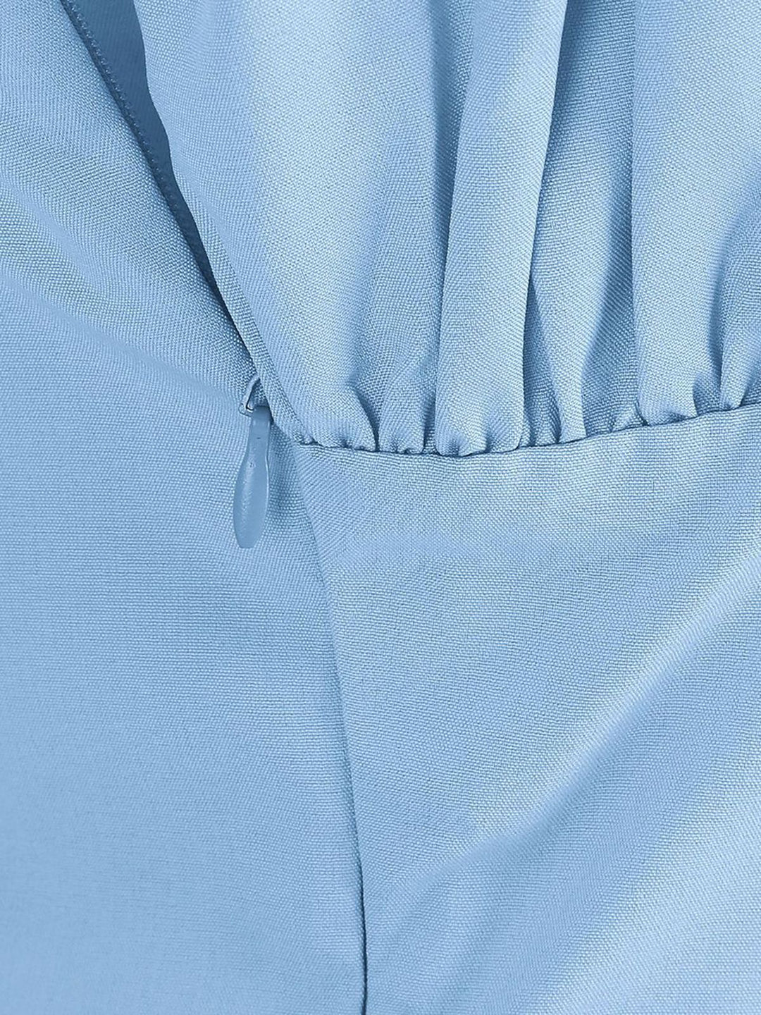 She slips into this 1940s Solid Suspender A-line Dress and suddenly it&