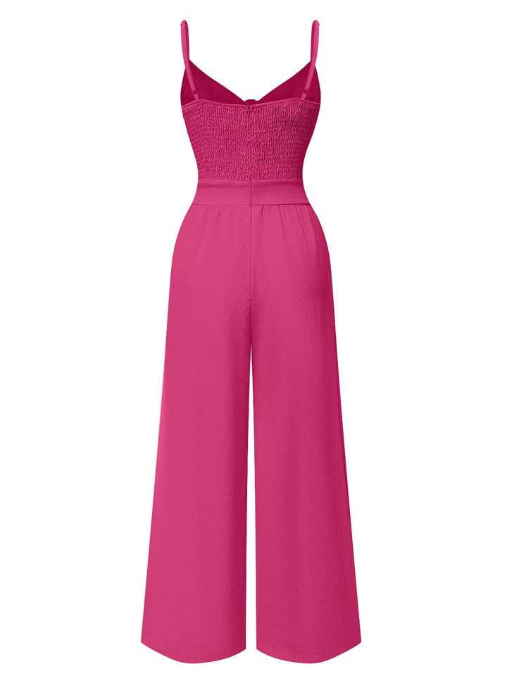 1940s Solid VNeck HollowOut Bow | 1940s | vintage romper, retro jumpsuit
