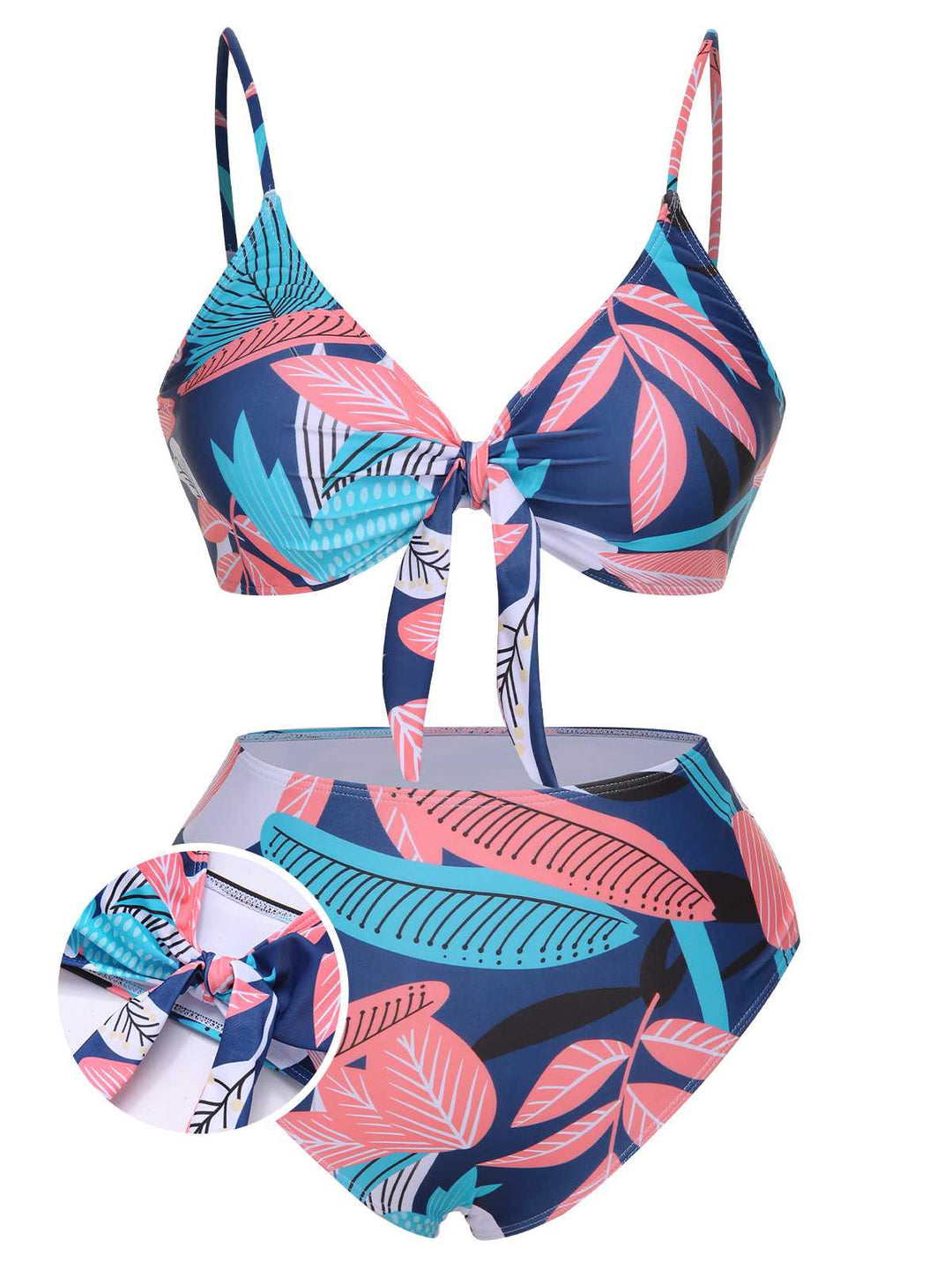 1940s Spaghetti Strap Print Swimsuit &amp; Cover-Up — 1940s poolside glamour meets sun-drenched confidence