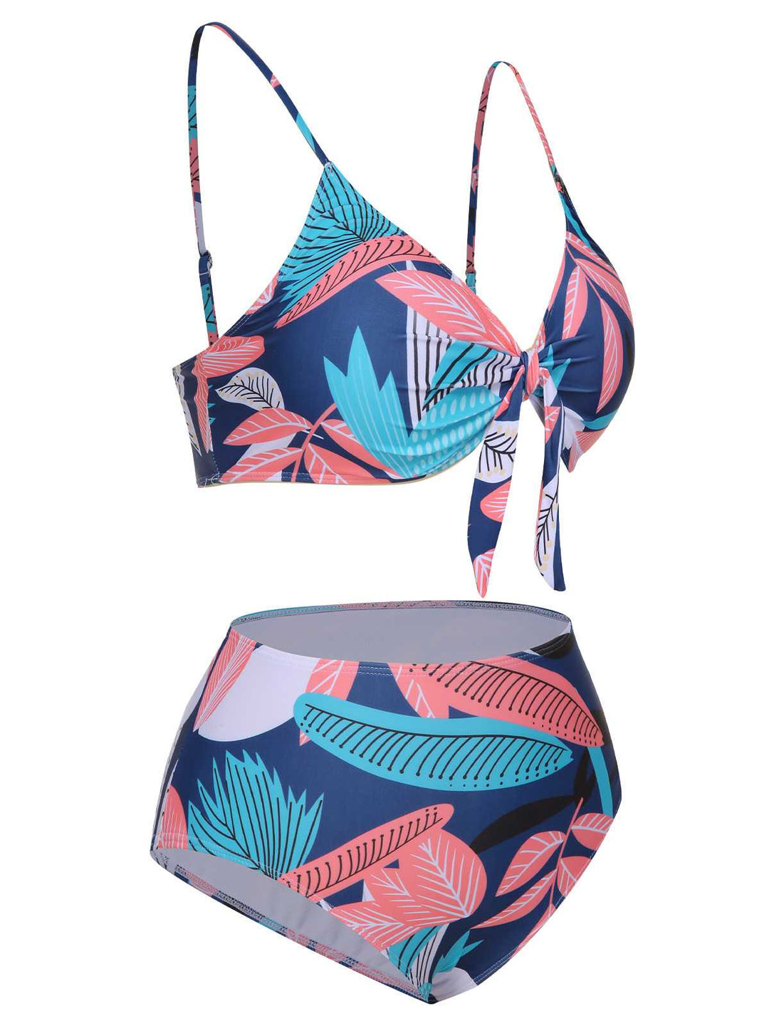 1940s Spaghetti Strap Print Swimsuit &amp; Cover-Up: 1940s Riviera elegance, reimagined for her