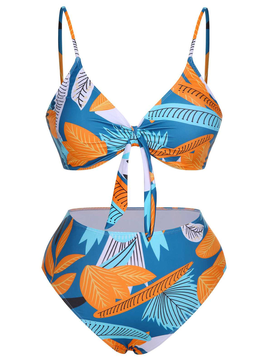 1940s Spaghetti Strap Print Swimsuit &amp; Cover-Up: 1940s Riviera elegance, reimagined for her