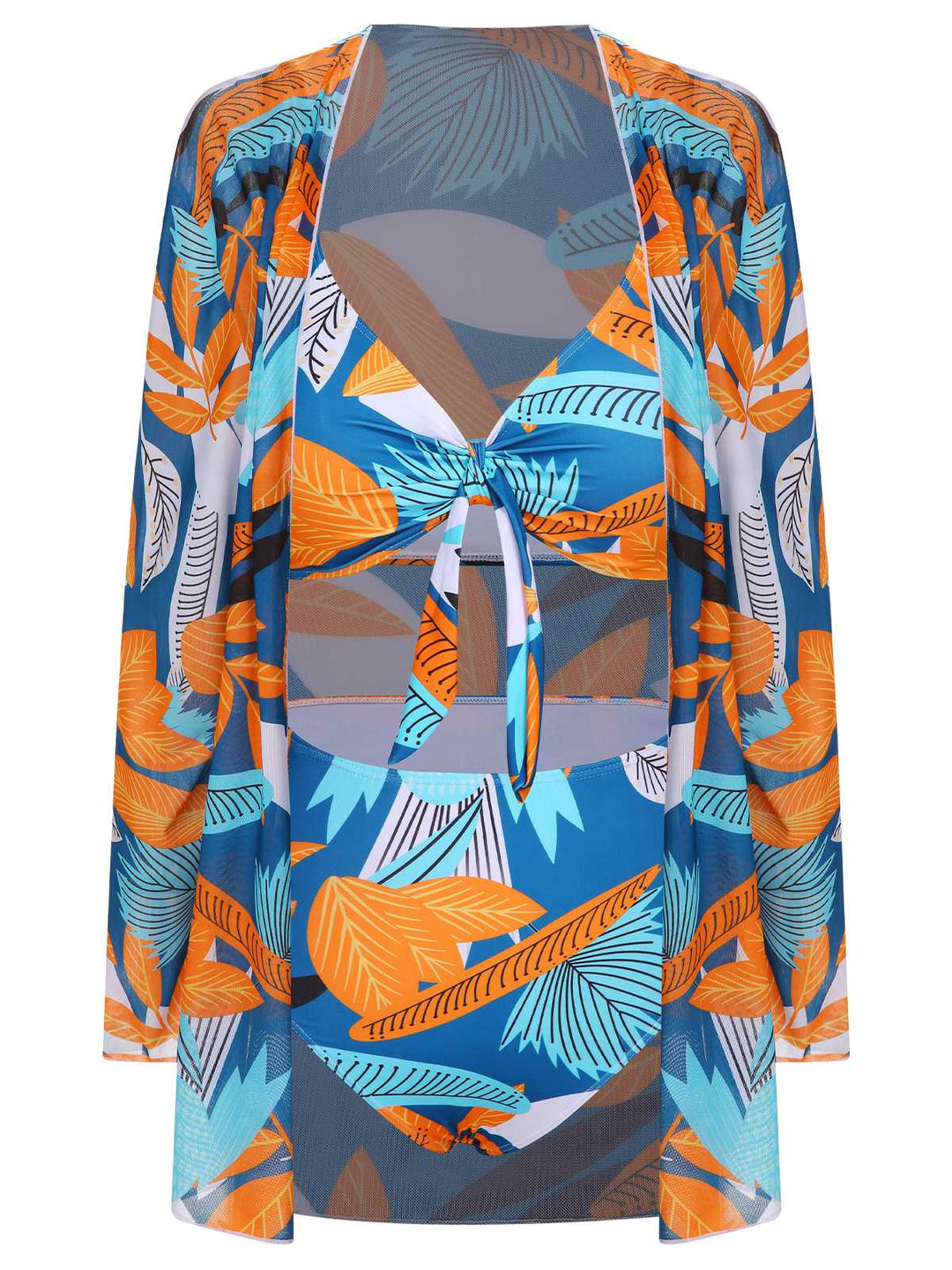 1940s Spaghetti Strap Print Swimsuit &amp; Cover-Up — 1940s poolside glamour meets sun-drenched confidence