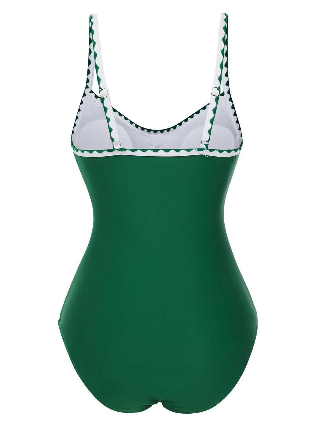 1940s Spaghetti Straps Ruched One-Piece Swimsuit, vintage swimsuit, pin-up swimwear - perfect for women who love vintage and retro fashion