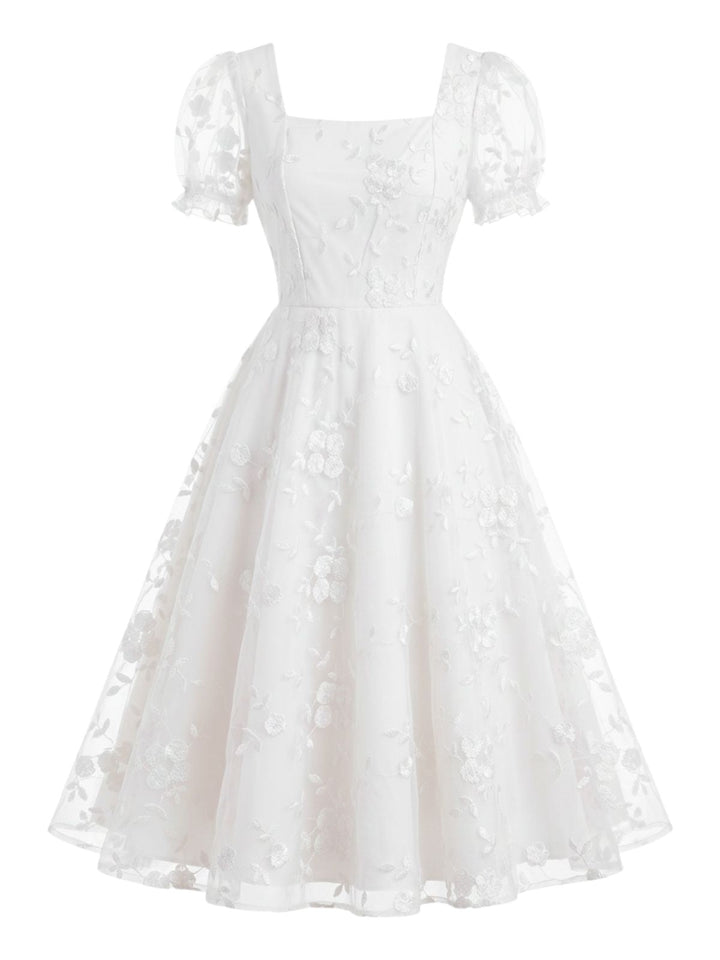 Pink 1940s Vintage Retro Dress 4