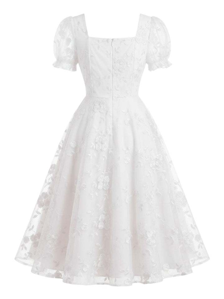 Pink 1940s Vintage Retro Dress 5