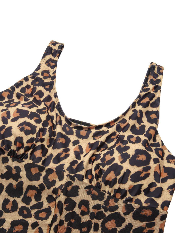 1940s Strap Print One-Piece Skirt Swimsuit: 1940s Riviera elegance, reimagined for her