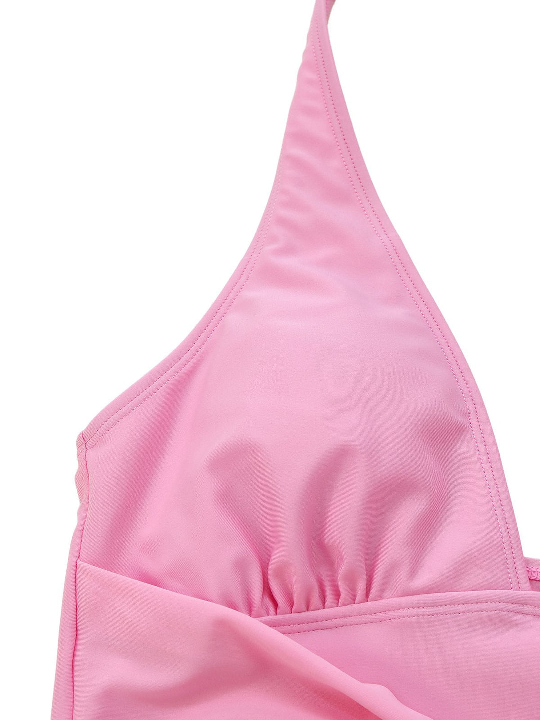 2PCS 1940s Deep V Halter Starfish One-Piece Swimsuit &amp; Cover-Up - vintage swimsuit, pin-up style