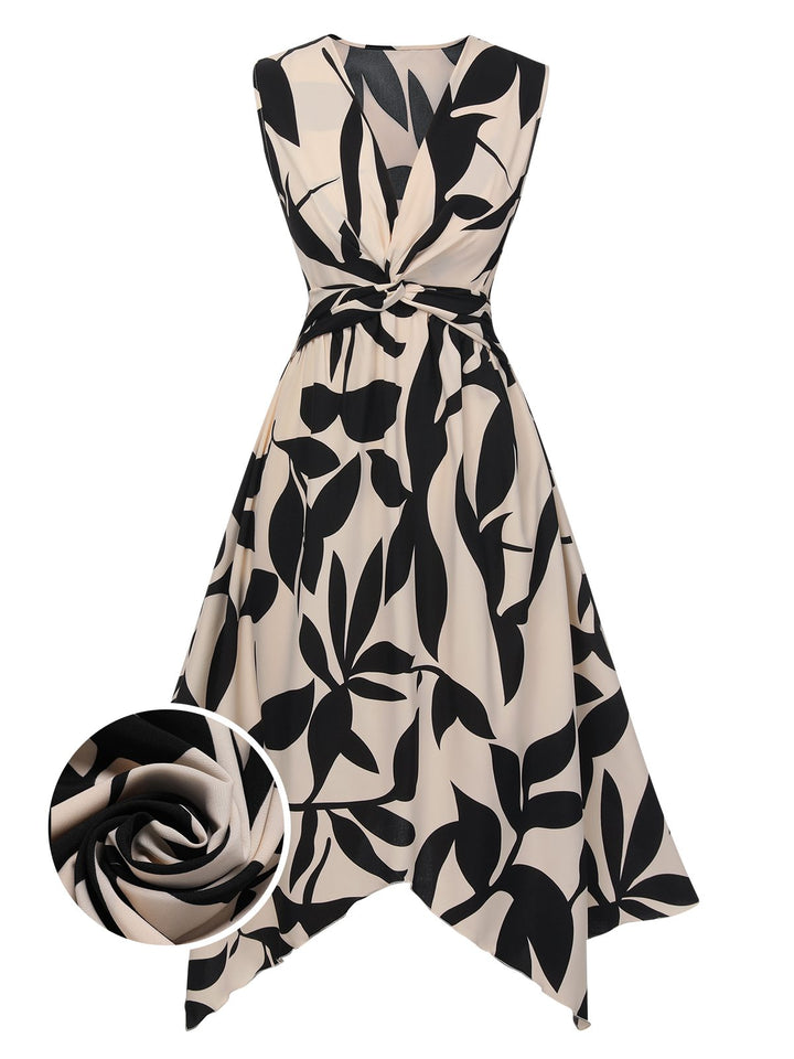 1940s Twisted Irregular Hem Sleeveless | 1940s | vintage dress, retro fashion
