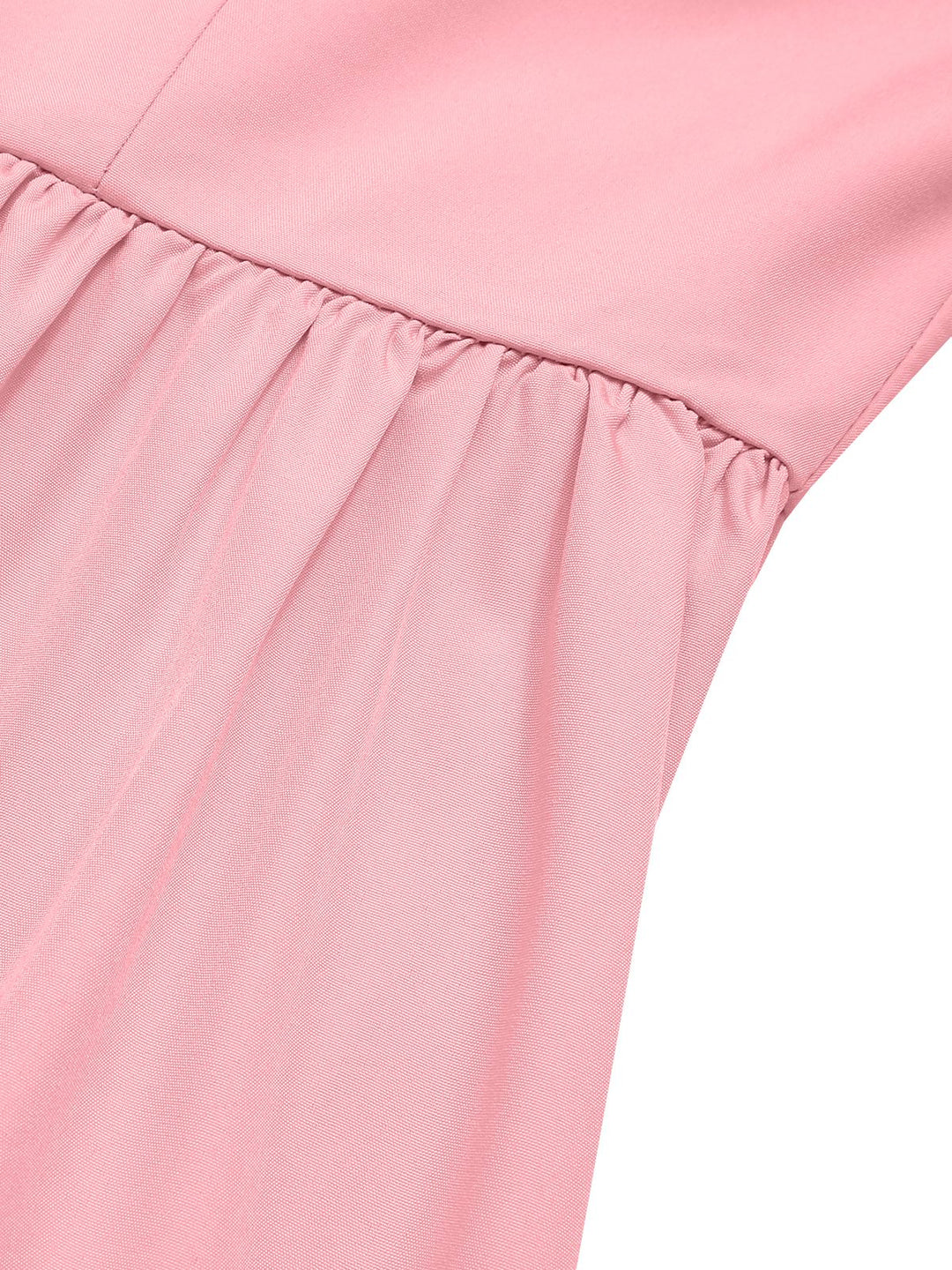 She slips into this 1940s U-Neck Spaghetti Strap Pleated Dress and suddenly it&