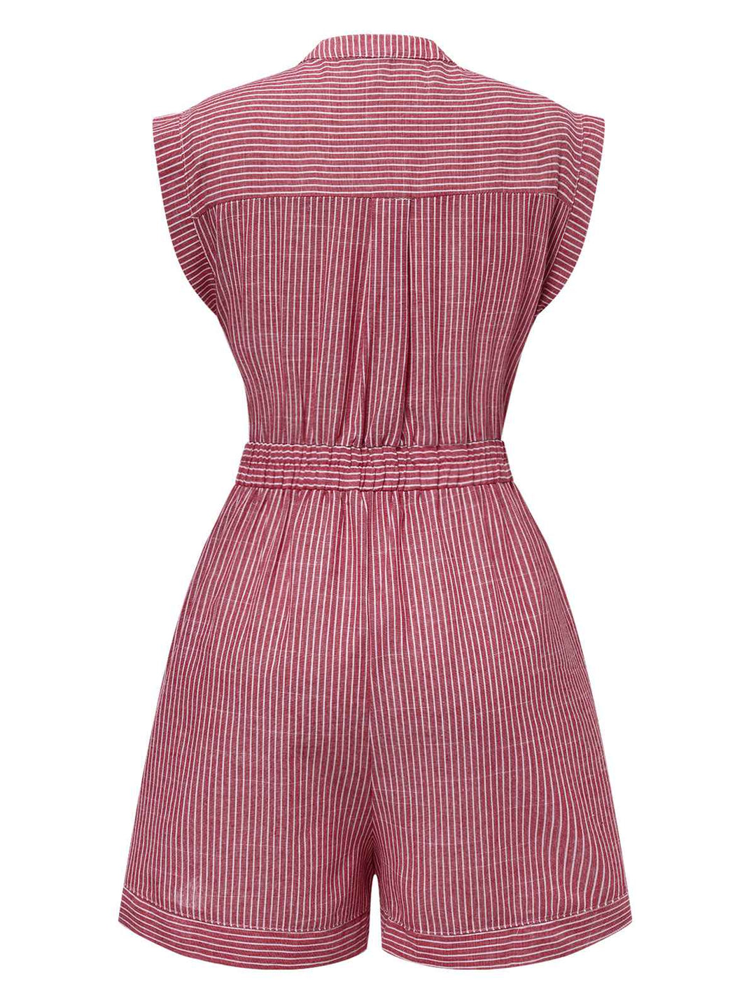 1940s VNeck Pockets Belted Stripe | 1940s | vintage romper, retro jumpsuit