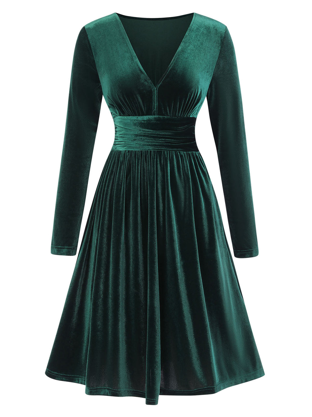 1940s VNeck Solid Aline Velvet | 1940s | vintage dress, retro fashion