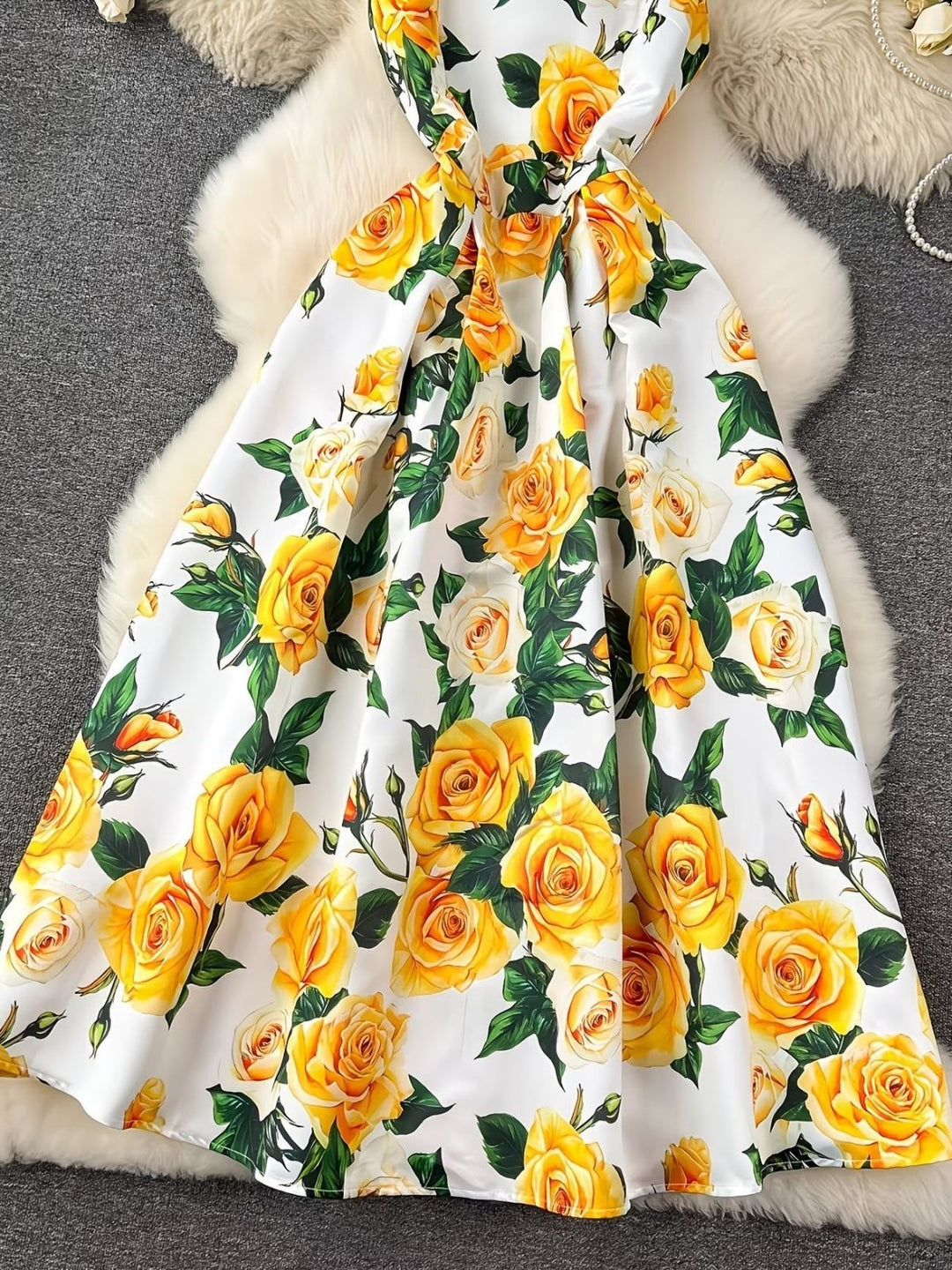 1940s Floral Vintage Classic Dress 11
