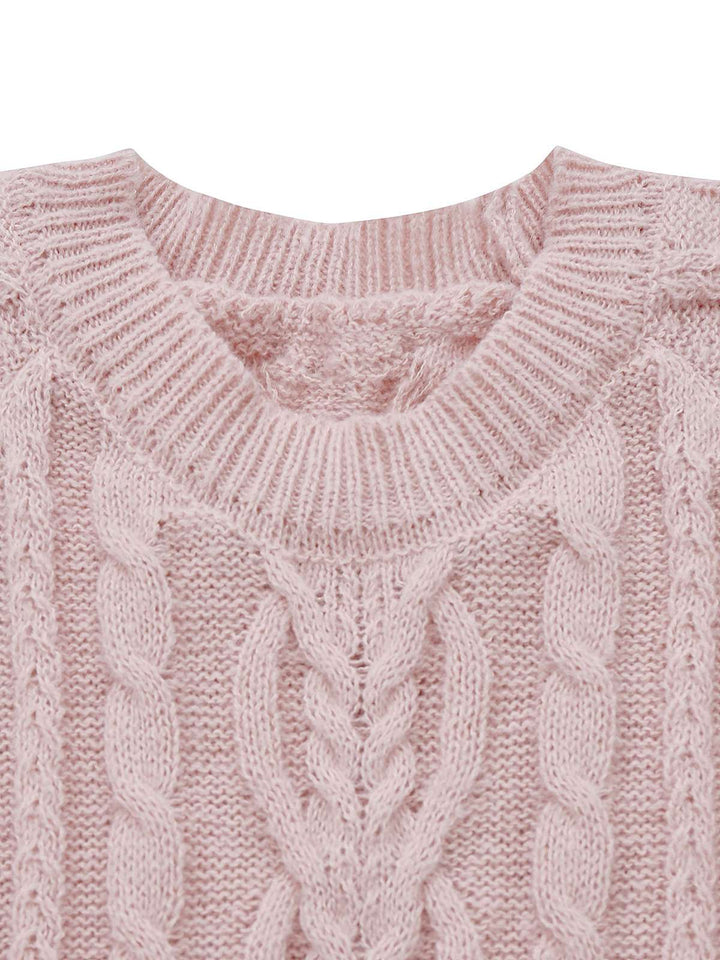 1940s Solid Cable Knit Pleated Hem Sweater Dress, vintage dress, retro fashion - perfect for women who love vintage and retro fashion